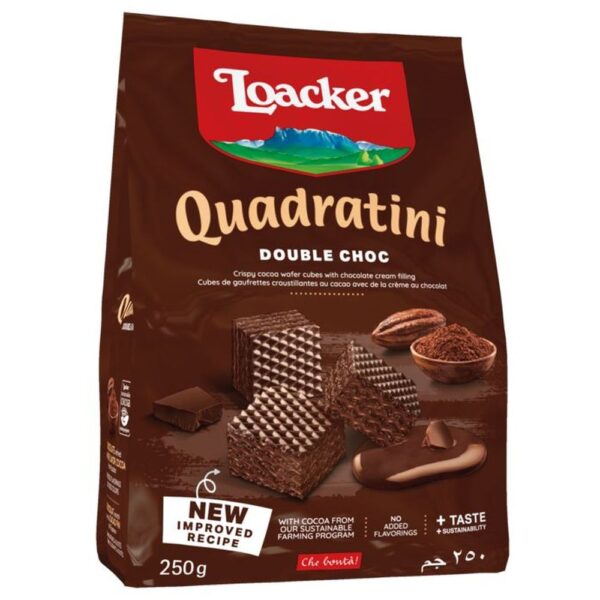 Loacker Quadratini Double Chocolate Wafers 8.82oz 6ct